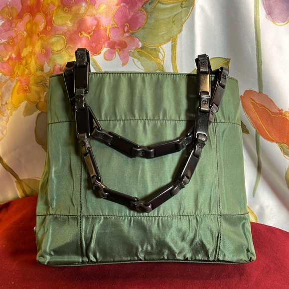Prada Handbags - Prada Green Nylon Tessuto purse (RARE)